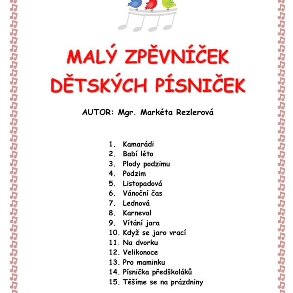 Malý zpěvníček dětských písniček