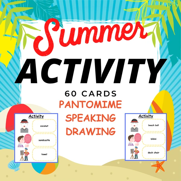 SUMMER - activity cards (60 words)