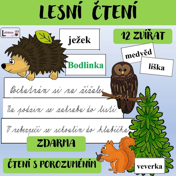 Čtení s porozuměním - les 