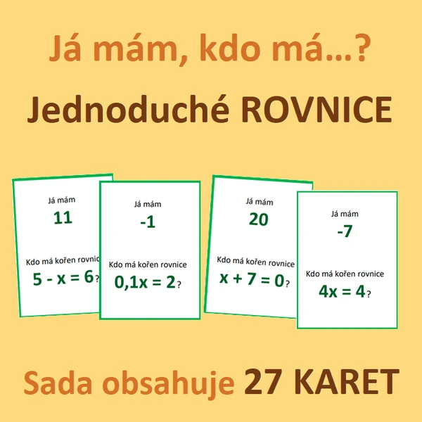 Já mám, kdo má…? – ROVNICE 