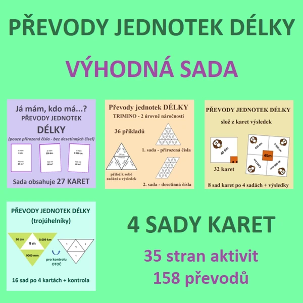 DÉLKA - převody jednotek - výhodná sada