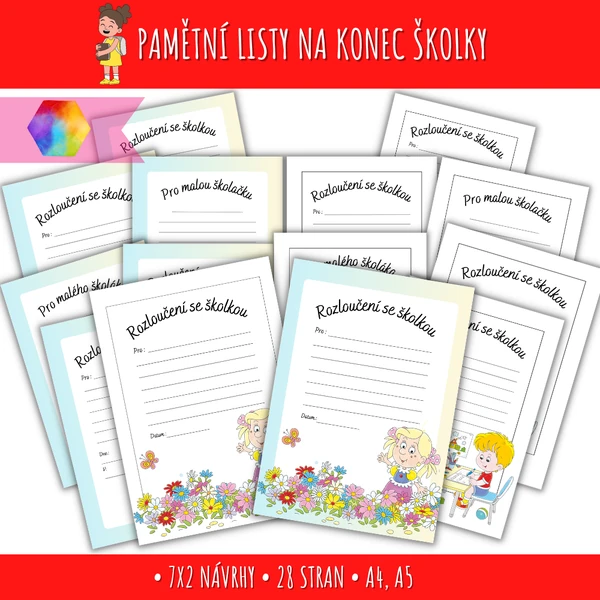 Pamětní listy do školky