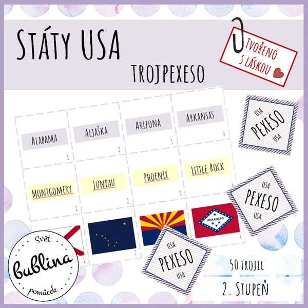 Státy USA - trojpexeso