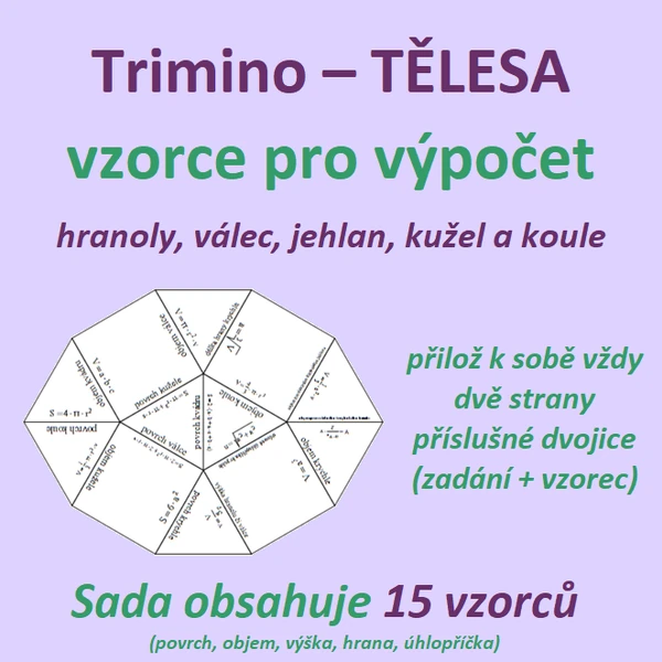 Trimino – TĚLESA – vzorce