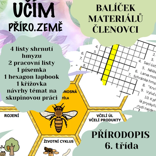 Balíček materiálů k tématu členovci (přírodopis, 6. třída)