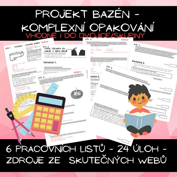 Projekt bazén - komplexní úloha