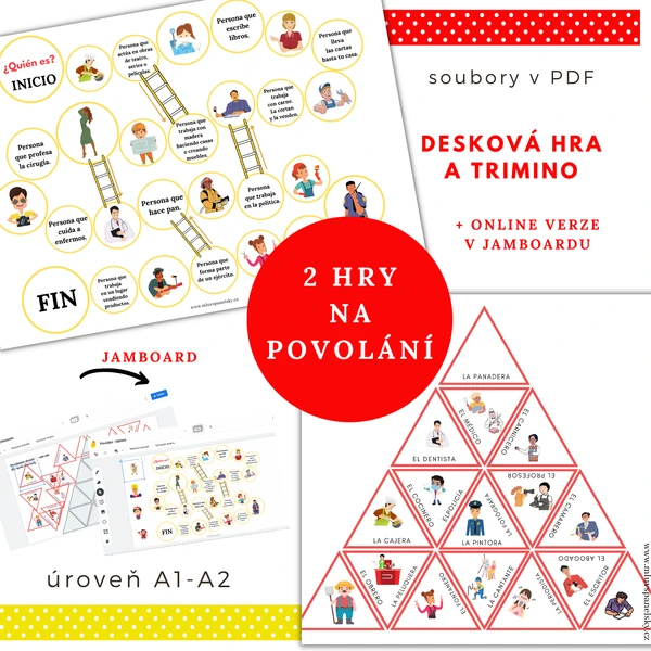 2 hry na procvičování slovní zásoby na povolání ve španělštině