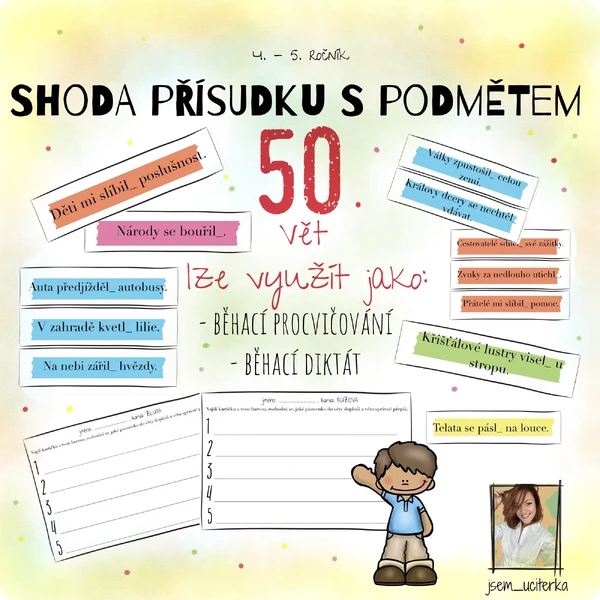 Shoda přísudku s  podmětem - běhačka 