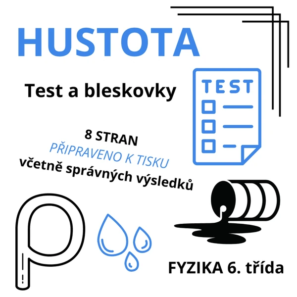 Hustota - bleskovky a test