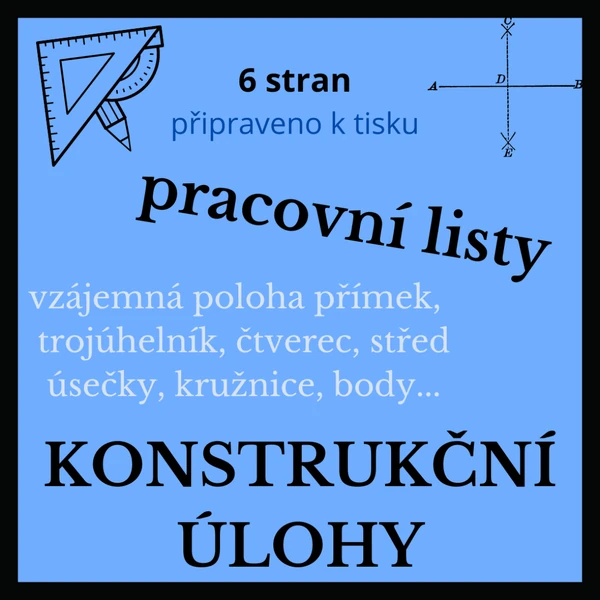Konstrukční úlohy - sada pracovních listů