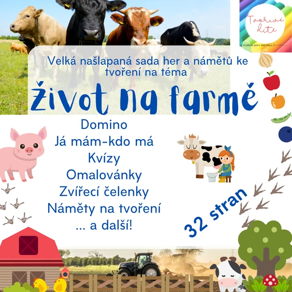 Život na farmě - Velká sada her, kvízů a námětů ke tvoření