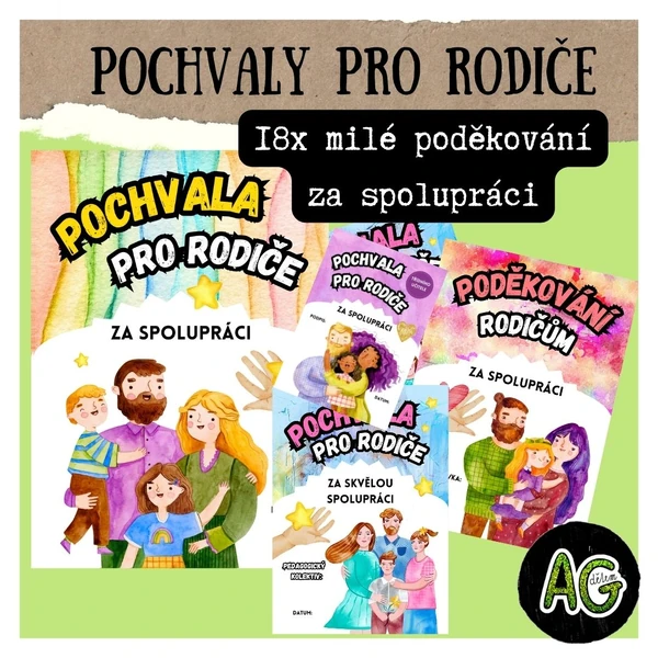 Pochvaly pro rodiče - 18x poděkování za skvělou spolupráci