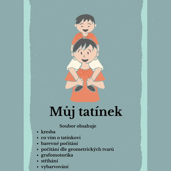 Pracovní a grafomotorické listy - Můj tatínek