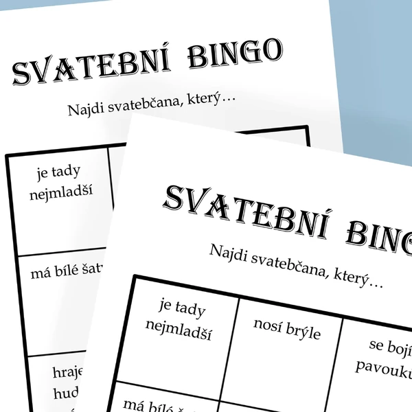 Dětské svatební BINGO