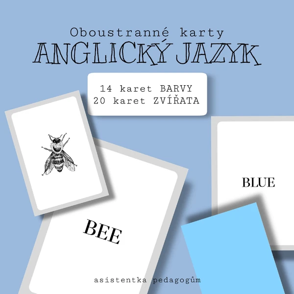Oboustranné karty - barvy & zvířata