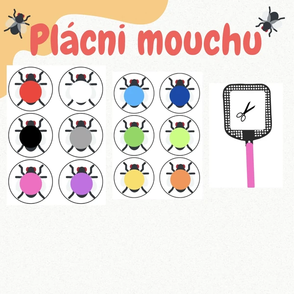 Plácni mouchu - barvy
