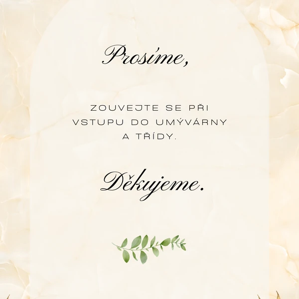 Výzdoba - letáček na dveře