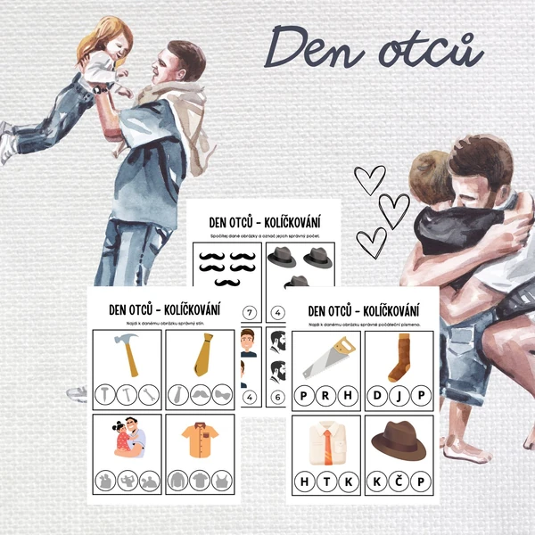 Den otců - kolíčkování.