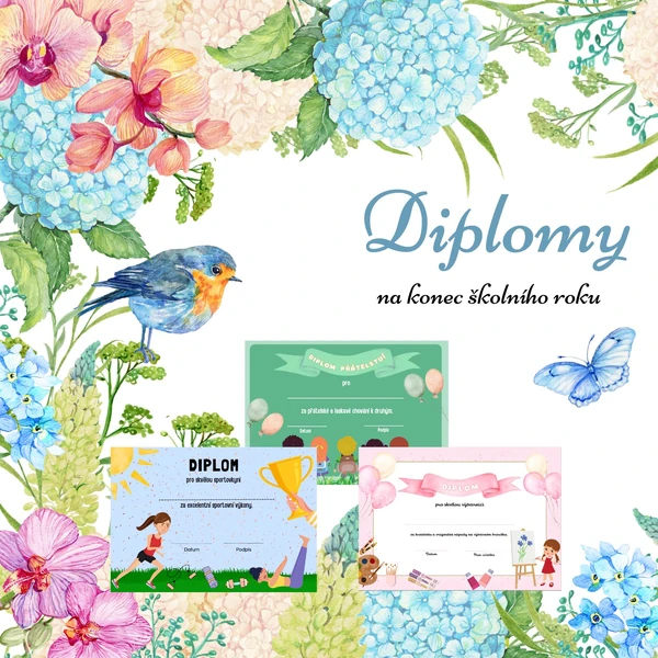 Diplomy - konec školního roku.