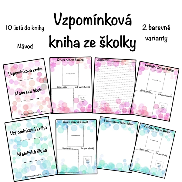 Vzpomínková kniha ze školky