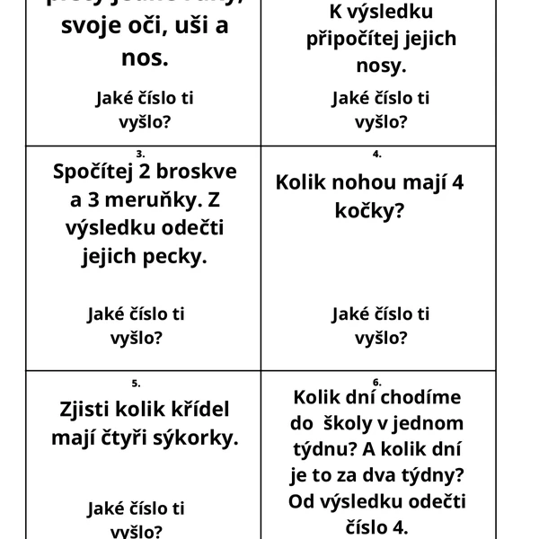Slovní úlohy pro nejmenší 