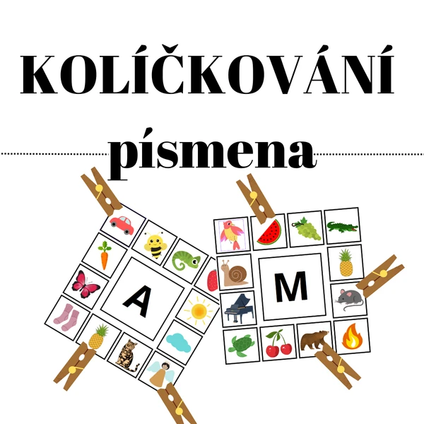 Kolíčkování - písmena