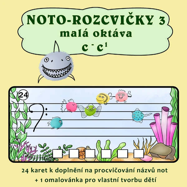 Noto-rozcvičky 3 - malá oktáva c - c1