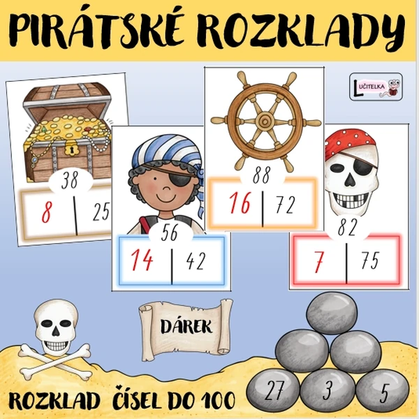 Pirátské rozklady - počítáme do 100