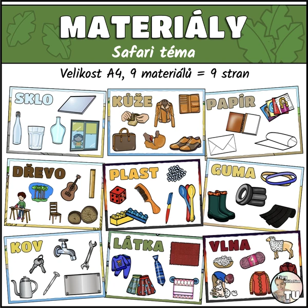 Materiály - safari téma