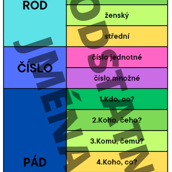 Určování mluvnických kategorií u podstatných jmen