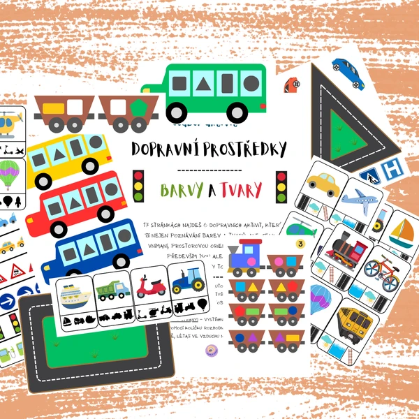 Dopravní prostředky - barvy a tvary