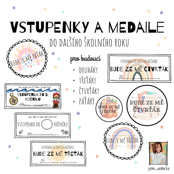 Medaile a vstupenky do dalšího ročníku