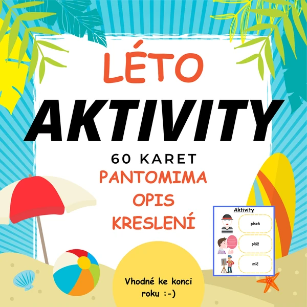 LÉTO - 60 karet na hru AKTIVITY