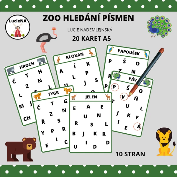 ZOO HLEDÁNÍ PÍSMEN