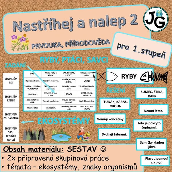 Nastříhej a nalep 2 - přírodověda, prvouka