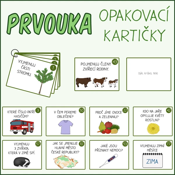 Prvouka - Opakovací kartičky