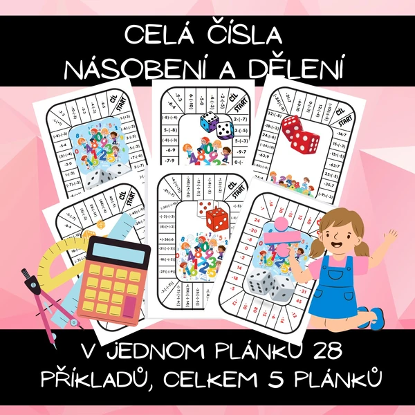 Celá čísla - násobení a dělení