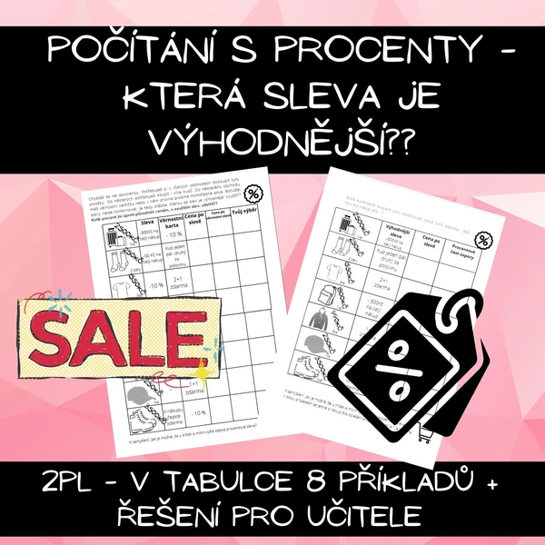 Výhodnější sleva - procenta a slevy