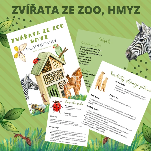 Zvířata ze ZOO, hmyz - POHYBOVÉ HRY