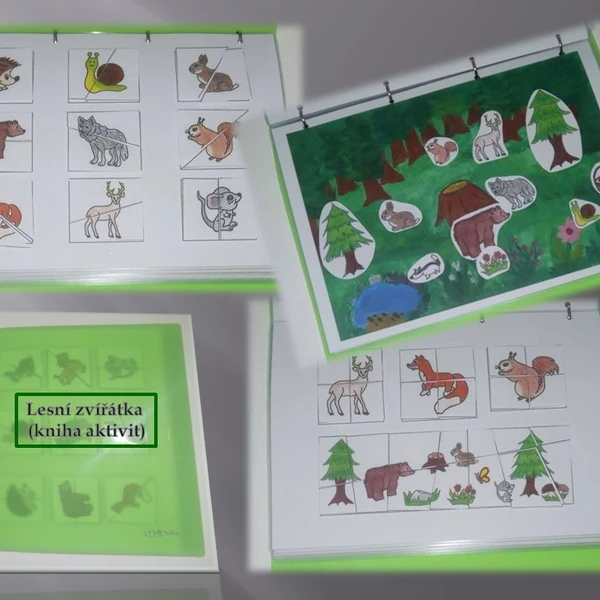 Zvířátka v lese - pracovní listy s aktivitami pro děti (PDF), výukový materiál 