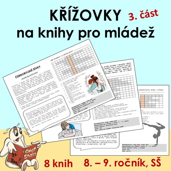 Křížovky na knihy 3. část - 8. - 9 ročník, SŠ
