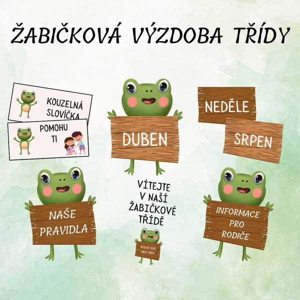 Výzdoba třídy - ŽABIČKY