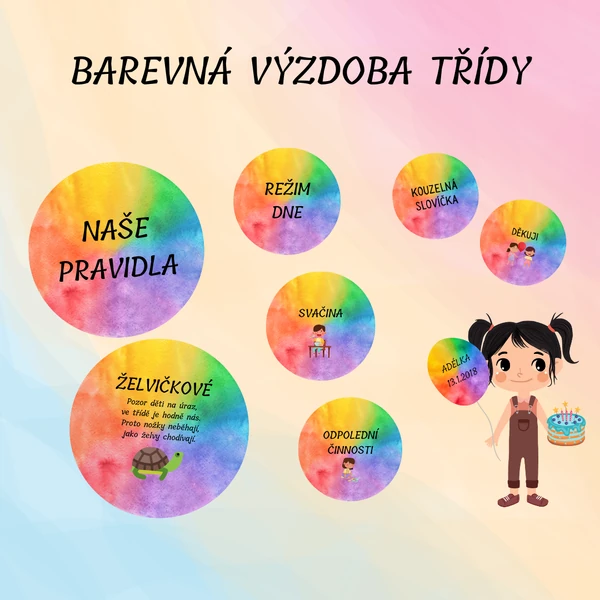 Výzdoba třídy - BAREVNÁ
