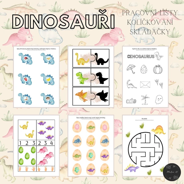 Dinosauři, soubor aktivit