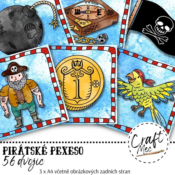PIRÁTSKÉ PEXESO - 56  DVOJIC