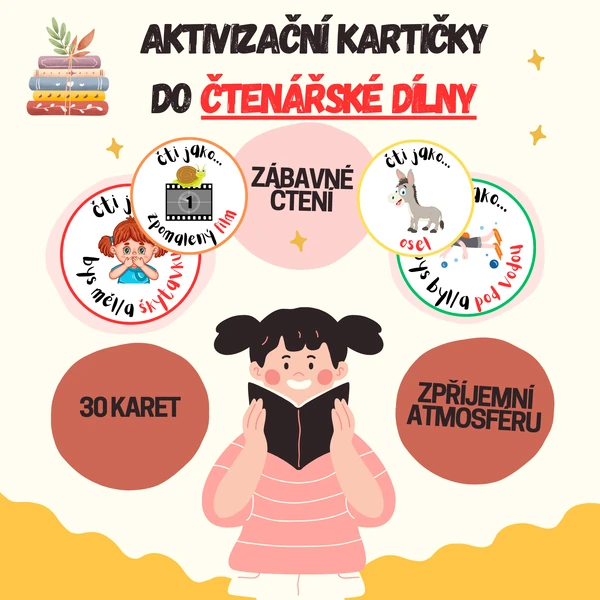 ČTENÁŘSKÁ DÍLNA - AKTIVIZAČNÍ KARTIČKY