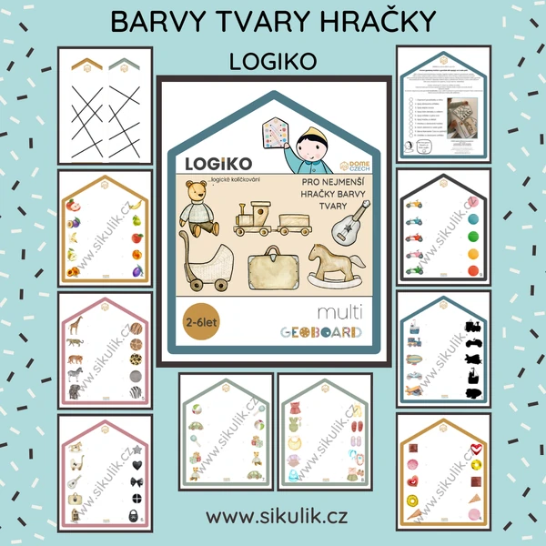 LOGIKO HRAČKY, BARVY, TVARY