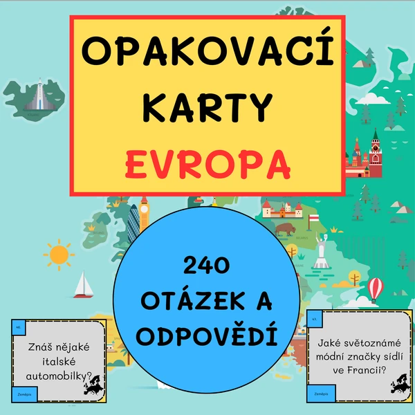 EVROPA - 240 OPAKOVACÍCH KARET
