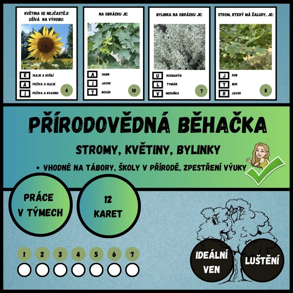 Přírodovědná běhačka - stromy, květiny, bylinky