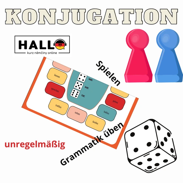 Konjugation II., unregelmäßiges Verb, Brettspiel